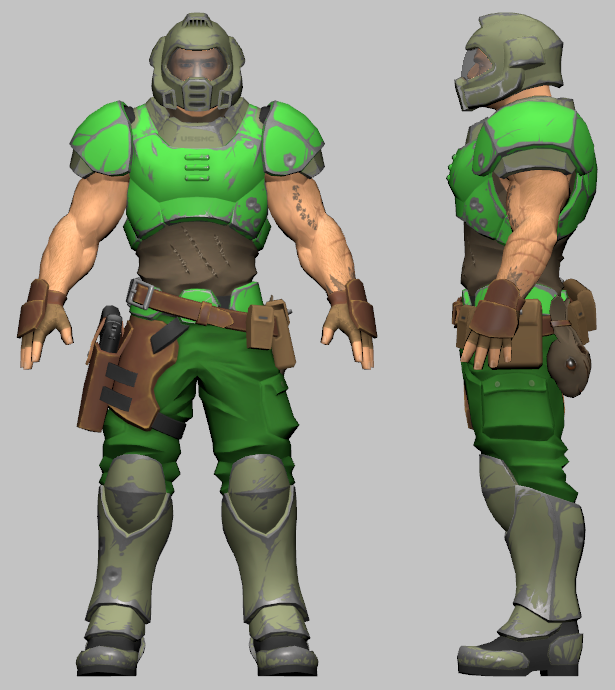 Doomguy Textured Mesh