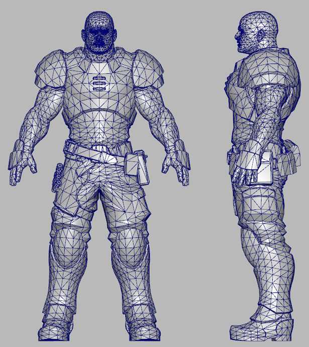 Doomguy Mesh Polygons